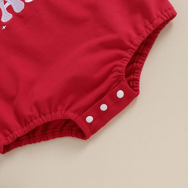 Ziemassvētki Mazuļi Meitenes Zēni Ikdienas Romperi Apģērbi Vēstules Izšūšana Apkalpes kakls Garām piedurknēm Mazu bērnu džemperi Kombinezoni Bodiji