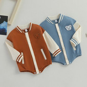 Mode Rudens Zēni Zēni Meiteņu Apģērbs Jaundzimušajiem Bērniem Pogas Garām piedurknēm Beisbola bikses Kombinezoni Kombinezoni Zīdaiņu apģērbi