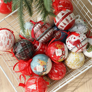 Коледна топка Орнаменти/Орнаменти за украса на коледна елха Цветни топки 7,2 CM Коледен бал Фестивал Консумативи за обличане 2023 г.
