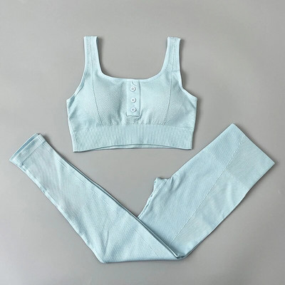 Bešavni ženski komplet za jogu Odjeća za vježbanje Sportske hlače Grudnjak Komplet za teretanu Sportska odjeća za fitness Tajice za trčanje visokog struka Sportska odijela 2022