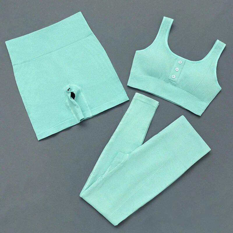 Bešavni ženski komplet za jogu Odjeća za vježbanje Sportske hlače Grudnjak Komplet za teretanu Sportska odjeća za fitness Tajice za trčanje visokog struka Sportska odijela 2022