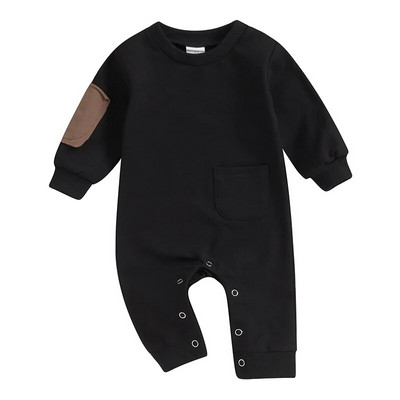 Novorođenčad, dječaci, ležerne jesenske štrample, odjeća, patchwork, dugi rukavi, kombinezoni s O-izrezom, kombinezoni, kostimi