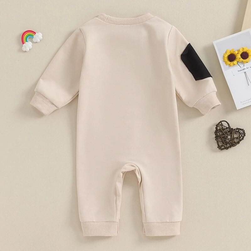Novorođenčad, dječaci, ležerne jesenske štrample, odjeća, patchwork, dugi rukavi, kombinezoni s O-izrezom, kombinezoni, kostimi