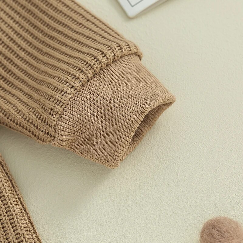 Toddler cute meitenes zēniem adīt rombiņas zīdaiņu ikdienas pogas ar apaļu kaklu ar garām piedurknēm Bodijs jaundzimušo bērnu kombinezoni ziemai