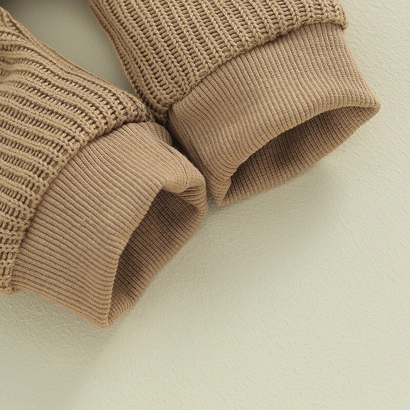 Toddler cute meitenes zēniem adīt rombiņas zīdaiņu ikdienas pogas ar apaļu kaklu ar garām piedurknēm Bodijs jaundzimušo bērnu kombinezoni ziemai