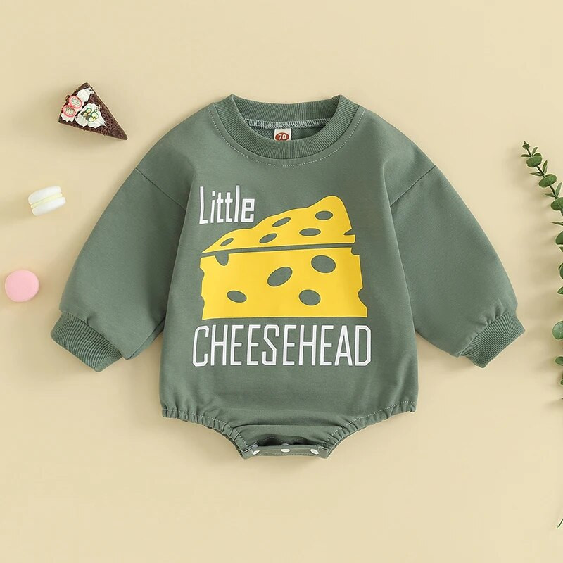 Rudens Jaundzimušais Zēniem Meiteņu Bodiji Apģērbi Burtu apdruka ar garām piedurknēm ar O veida kakla izgriezumu brīvi džemperi Kombinezoni Kombinezoni Kostīms