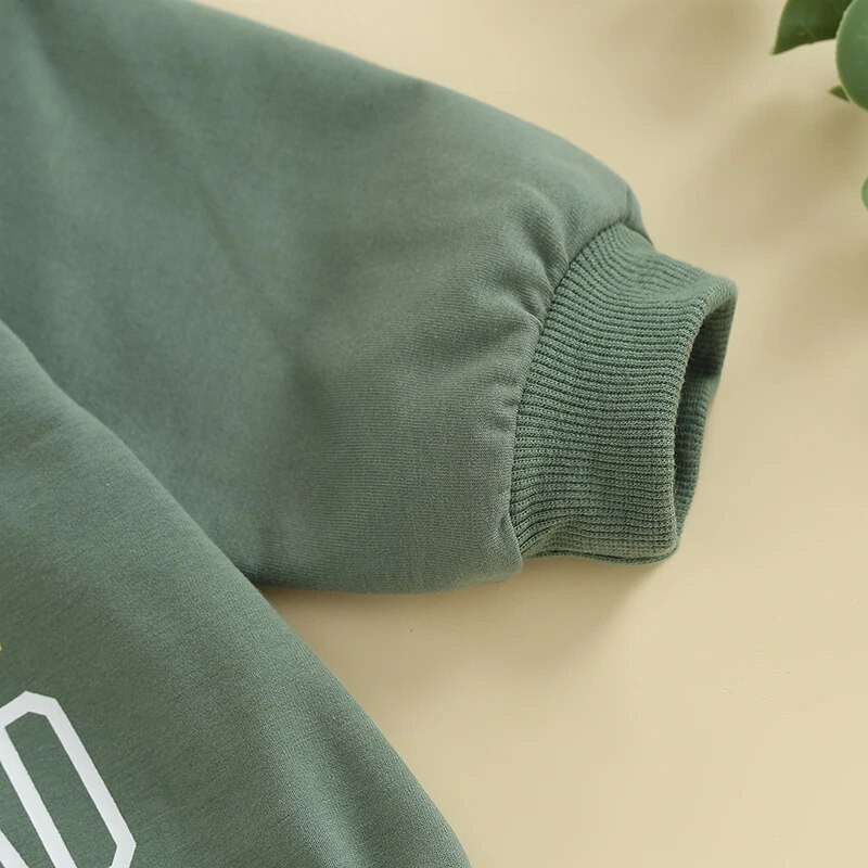 Rudens Jaundzimušais Zēniem Meiteņu Bodiji Apģērbi Burtu apdruka ar garām piedurknēm ar O veida kakla izgriezumu brīvi džemperi Kombinezoni Kombinezoni Kostīms