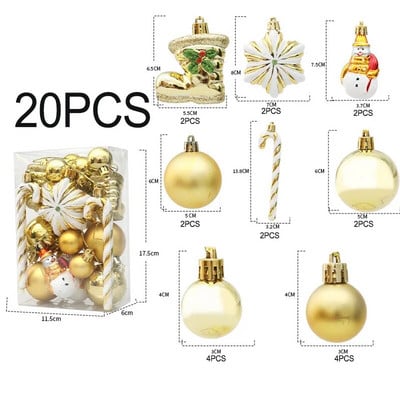1 krabička vianočných ozdôb na gule, závesné cukríky na vianočný stromček, vianočné dekorácie do domácnosti, novoročný darček 2023, Noel