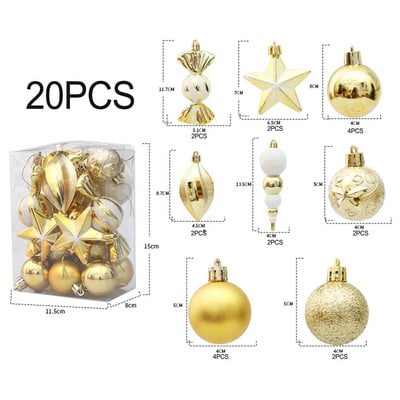 1 krabička vianočných ozdôb na gule, závesné cukríky na vianočný stromček, vianočné dekorácie do domácnosti, novoročný darček 2023, Noel