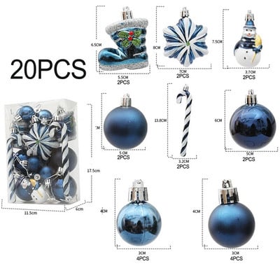 1 krabička vianočných ozdôb na gule, závesné cukríky na vianočný stromček, vianočné dekorácie do domácnosti, novoročný darček 2023, Noel