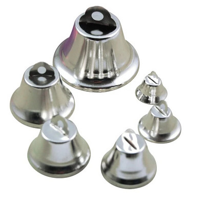 50 komada srebrnih božićnih ukrasa sa zvončićima, metalnih zvončića, božićnih ukrasa za drvce. DIY rukotvorine, novogodišnji božićni ukrasi