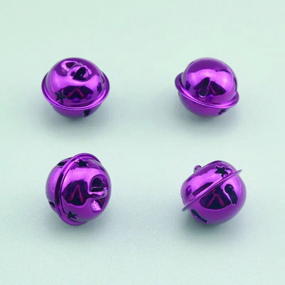 10 tk/pakend 24 mm kullast rauast lahtised metallhelmed kõlisevad kellukellad jõulukaunistusega ripats DIY käsitsi valmistatud käsitöötarvikute materjal