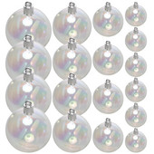 Božićna prozirna kuglica od 18 komada, plastična božićna drvca, otvorena kuglasta kutija s kuglicama, ukrasi za vjenčanje, kuglice za božićne zabave