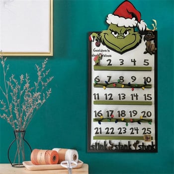 Χριστουγεννιάτικο ημερολόγιο για παιδιά Χριστουγεννιάτικο δέντρο Αντίστροφη μέτρηση Ημερολόγιο και αριθμός για χριστουγεννιάτικες διακοσμήσεις σπιτιού