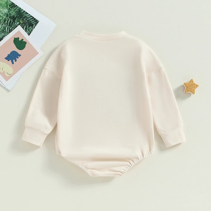 Jauki jaundzimušie Zēni Meitenes Rotaļbikses Apģērbs Lācis Izšuvums Garām piedurknēm Džemperi Kombinezoni Spēļu tērpi Toddler Mīkstas Apģērbs