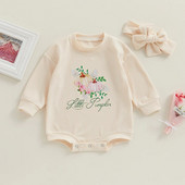 Gražūs naujagimiai mergaičių rudens šliaužtinukai Drabužiai briaunoti moliūgai su gėlių raštu ilgomis rankovėmis laisvi kombinezonai žaidimo kostiumai galvos juosta