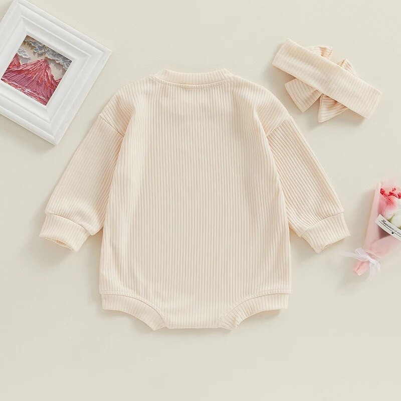 Gražūs naujagimiai mergaičių rudens šliaužtinukai Drabužiai briaunoti moliūgai su gėlių raštu ilgomis rankovėmis laisvi kombinezonai žaidimo kostiumai galvos juosta