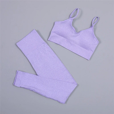 Bešavni set za jogu Odjeća za teretanu Odjeća za vježbanje Ženska prozračna seksi trenirka Komplet za teretanu Sportska oprema visokog struka Odijelo za fitness za jogu