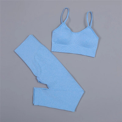 Bešavni set za jogu Odjeća za teretanu Odjeća za vježbanje Ženska prozračna seksi trenirka Komplet za teretanu Sportska oprema visokog struka Odijelo za fitness za jogu