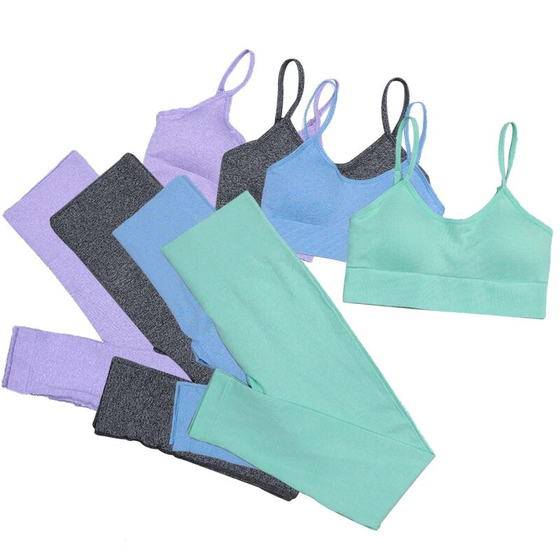 Bešavni set za jogu Odjeća za teretanu Odjeća za vježbanje Ženska prozračna seksi trenirka Komplet za teretanu Sportska oprema visokog struka Odijelo za fitness za jogu