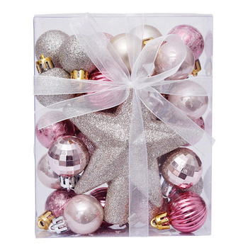 30 τμχ 3 εκ. Χριστουγεννιάτικα στολίδια για μπάλες Λευκό χρυσό Χριστουγεννιάτικες μπάλες Glitter Tree Top Stars Κρεμαστά μενταγιόν για διακόσμηση γάμου
