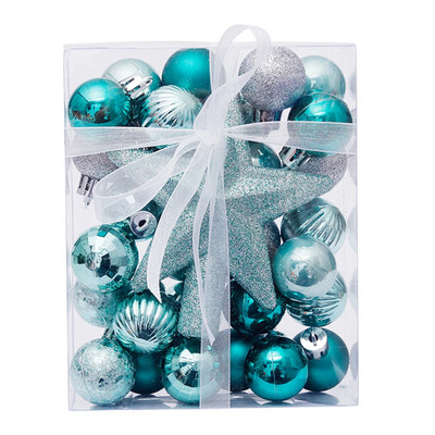 30 kom 3 cm božićni ukrasi od kuglica od bijelog zlata Božićne kuglice sa svjetlucavim vrhovima drvca, viseći privjesci za dekoraciju svatova