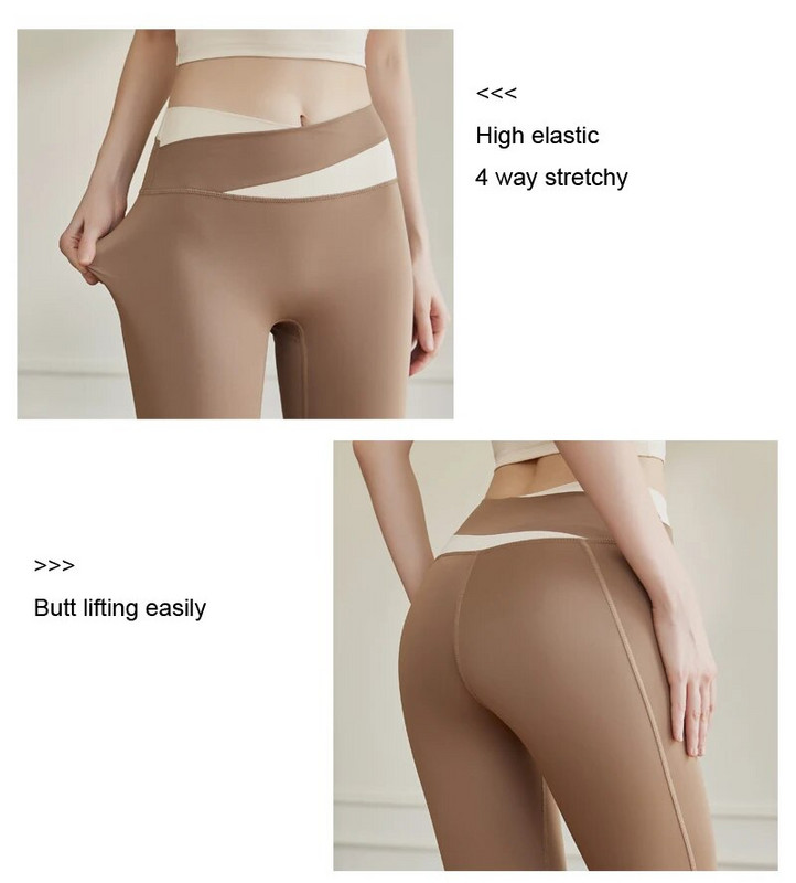 Ženska sportska odijela, set za jogu od 2 komada, majica s fiksnim košaricama i tajice