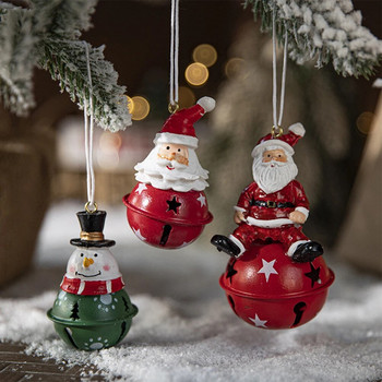 Метални занаятчийски статуетки Дрънкаща камбанка Коледна елха Декор за коледно празнично парти Висулки Направи си сам Занаяти Ръчно изработени аксесоари
