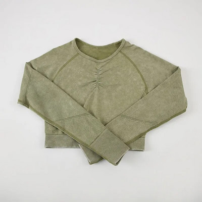 SVOKOR Wash Sportski set za žene 2PC bešavna odijela za jogu Fitness majica dugih rukava s dizanjem guze za vježbanje Aktivna odjeća