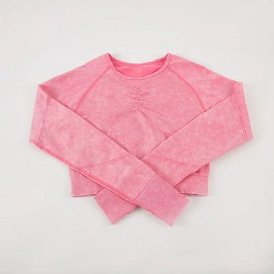 SVOKOR Wash Sportski set za žene 2PC bešavna odijela za jogu Fitness majica dugih rukava s dizanjem guze za vježbanje Aktivna odjeća