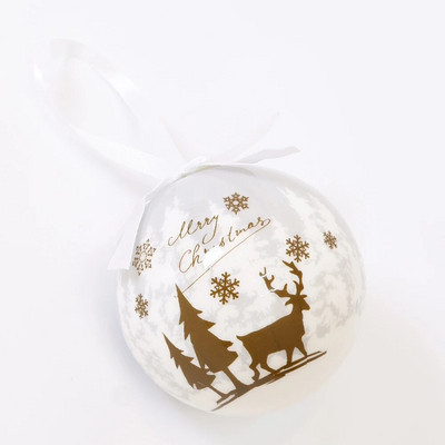 1Gb Ziemassvētku eglīšu dekoru bumbiņu rotājumi Ziemassvētku eglīšu rotaļlietas piekārtiem bumbu sniegavīriem mājas ballītes rotājums Jaungada dāvana