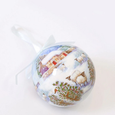 1Gb Ziemassvētku eglīšu dekoru bumbiņu rotājumi Ziemassvētku eglīšu rotaļlietas piekārtiem bumbu sniegavīriem mājas ballītes rotājums Jaungada dāvana