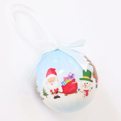 1Gb Ziemassvētku eglīšu dekoru bumbiņu rotājumi Ziemassvētku eglīšu rotaļlietas piekārtiem bumbu sniegavīriem mājas ballītes rotājums Jaungada dāvana