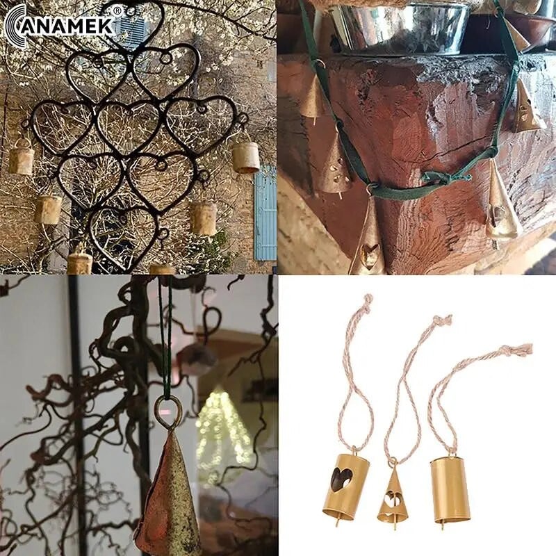 1 ks rustikálny vintage zvonček s jasným zvukom, zvončeky proti strate, mini zvončeky, remeslá na vianočnú záhradnú párty so zvieratami, farmu