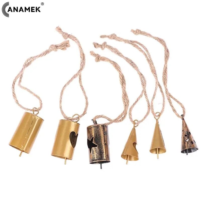 1 ks rustikálny vintage zvonček s jasným zvukom, zvončeky proti strate, mini zvončeky, remeslá na vianočnú záhradnú párty so zvieratami, farmu