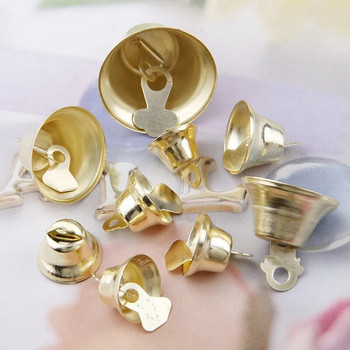 12/14/16/21/26mm Χρυσό Σιδερένιο Κενό σκούπα Χριστουγεννιάτικο Ανοιχτό Jingle Bells Κρεμαστό Χειροποίητο Party DIY Crafts Accessories