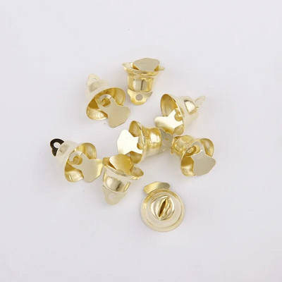 12/14/16/21/26 mm zlatno željezno vakuumsko božićno otvoreno zvono, privjesak, ručno rađeni dodaci za DIY rukotvorine