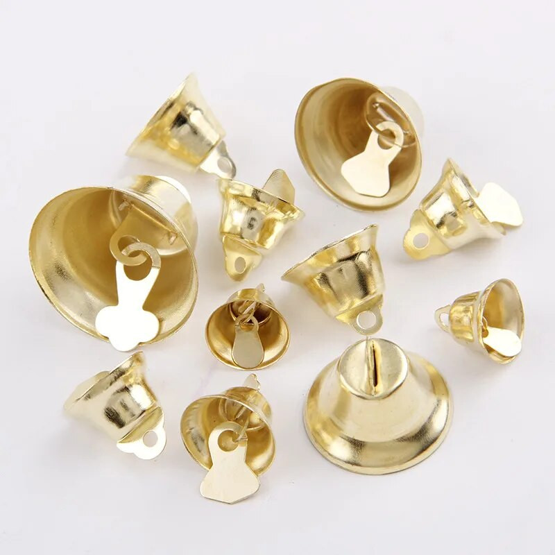 12/14/16/21/26 mm zlatno željezno vakuumsko božićno otvoreno zvono, privjesak, ručno rađeni dodaci za DIY rukotvorine