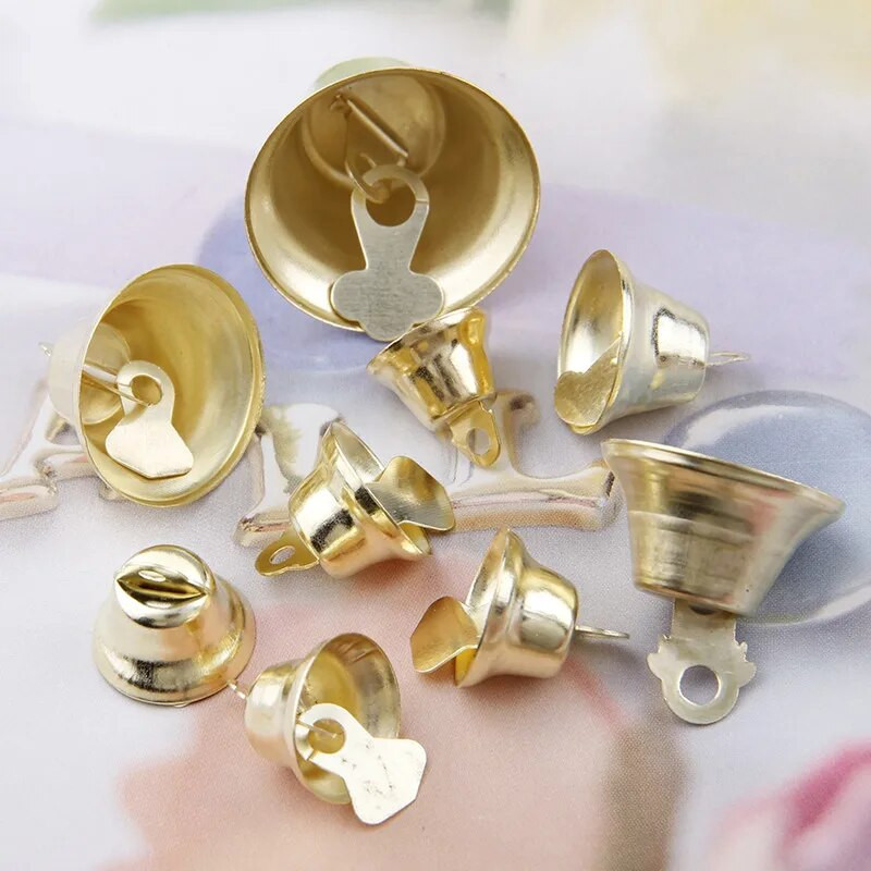 12/14/16/21/26 mm zlatno željezno vakuumsko božićno otvoreno zvono, privjesak, ručno rađeni dodaci za DIY rukotvorine