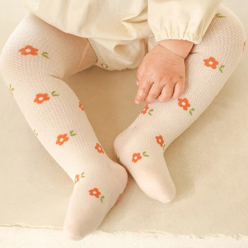 Бебе момиче Чорапогащник Летни пролетни чорапи Облекло Кухи чорапогащи за малко дете Анимационни мрежести чорапи Детски дишащ мрежест чорапогащник