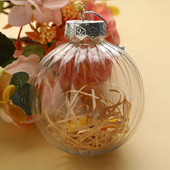 Prozirna plastična kuglica za božićni ukras, prozirna plastična viseća kuglica, blagdanski ukrasni poklon