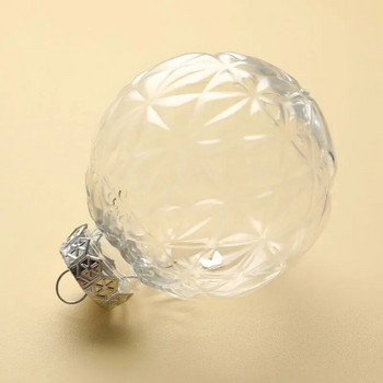 Прозрачна пластмасова топка за коледна украса, прозрачна пластмасова занаятчийска топка, подарък за празнична украса