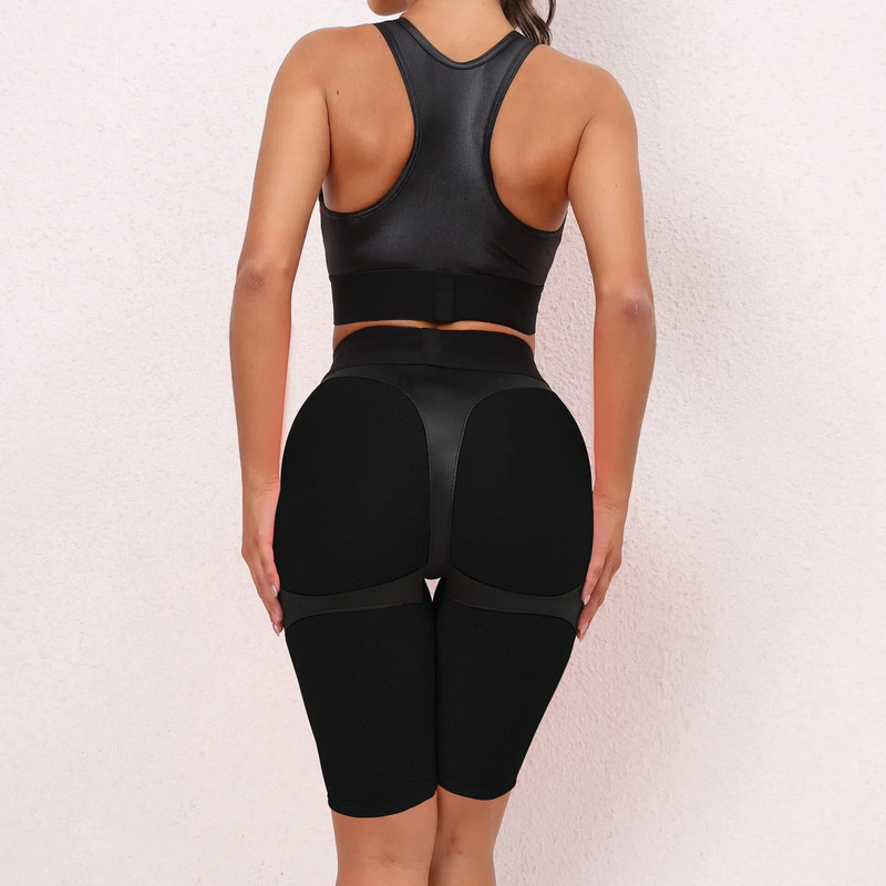 Skaidrus jogos kostiumas fitnesui Sexy Mesh Gym Set Moteriška sportinė apranga NAUJI treniruočių sportiniai drabužiai moterims sportinis kostiumas juodas rožinis