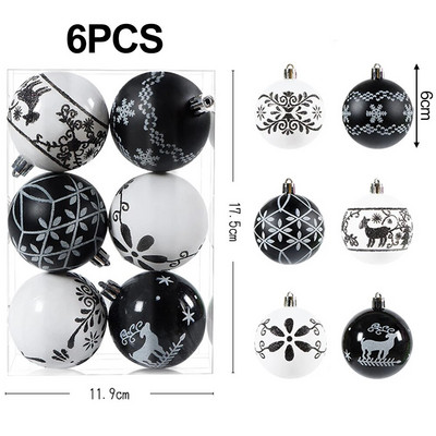 Visiškai nauji Kalėdų rutuliai, kabantys dekoro vakarėlis Rožinės raudonos eglutės dekoracijos 6 vnt.