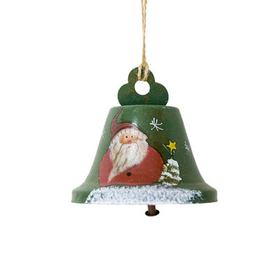 Naujovė nudažytas Kalėdų varpo eglutės papuošimas Išskirtinis geležies meno ornamentas Kalėdų vakarėlis pakabinamas pakabukas namų dekoravimo dovanos