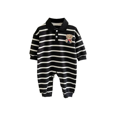 Jesenska odjeća za bebe Kombinezoni s korejskim prugama za djevojčice i dječake Slatki medo Hlače za novorođenče Bodi za dojenčad Široka odjeća za malu djecu