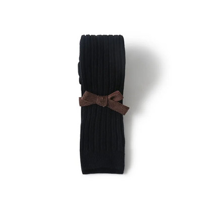 Slatke dječje tajice s mašnom za djevojčice Pamuk, dojenčad, mala djeca, novorođeni dječaci, jednobojne čarape, dječje 0-5T, rebraste zimske najlonke