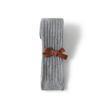 Slatke dječje tajice s mašnom za djevojčice Pamuk, dojenčad, mala djeca, novorođeni dječaci, jednobojne čarape, dječje 0-5T, rebraste zimske najlonke
