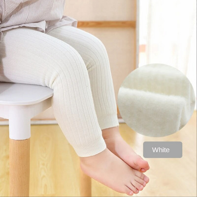 Tople tajice od flisa za djevojčice Zimske tajice za djevojčice Rebraste hlače za malu djecu Čarape Jesenske najlonke Dječja odjeća 0-6 godina