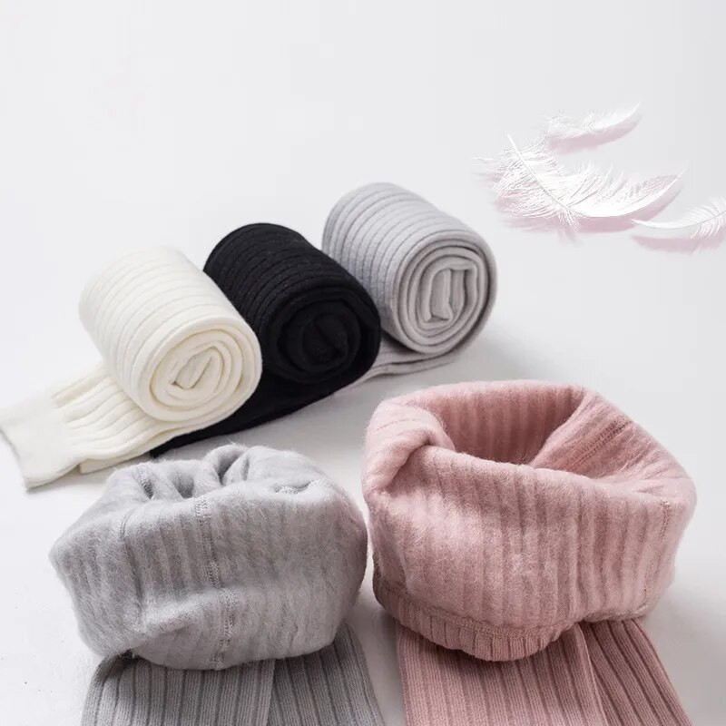 Tople tajice od flisa za djevojčice Zimske tajice za djevojčice Rebraste hlače za malu djecu Čarape Jesenske najlonke Dječja odjeća 0-6 godina